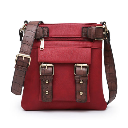 Leather Messenger Crossbody Bag-Crossbody/Messenger bag-Dasein Bags