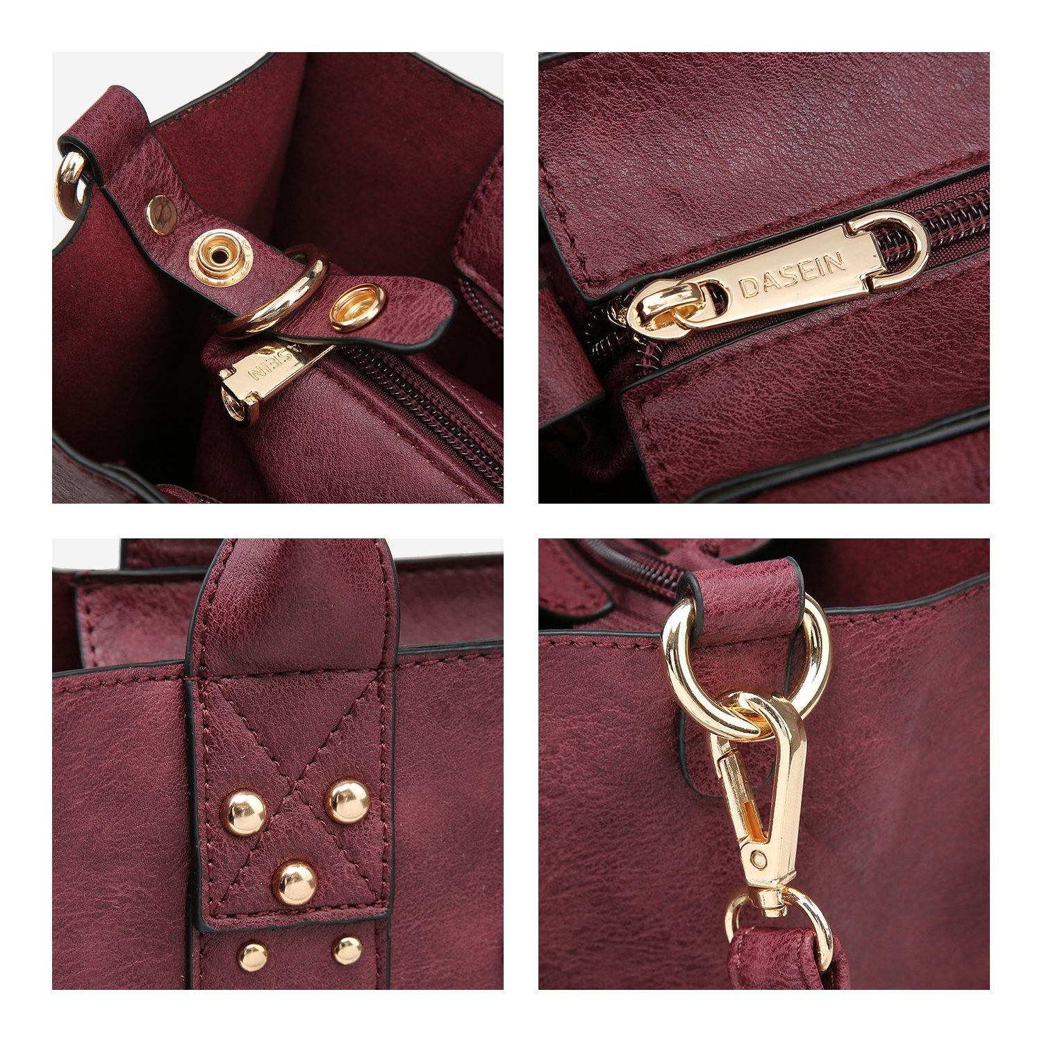 Studded 3-in-1 Top Handle Tote Handbag l Dasein - Dasein Bags