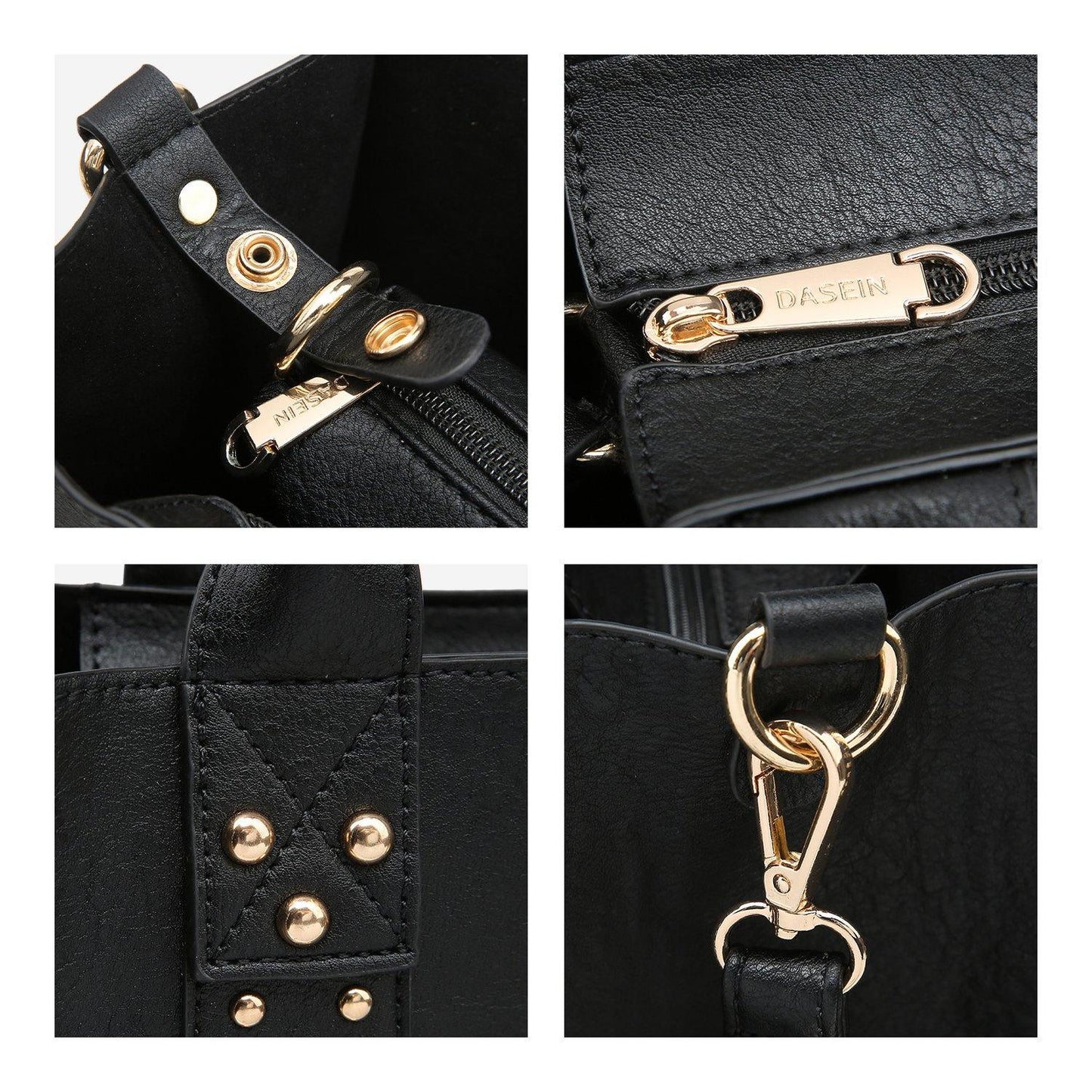 Studded 3-in-1 Top Handle Tote Handbag l Dasein - Dasein Bags