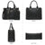 Two-Tone Padlock Satchel with Matching Wristlet - Dasein Bags