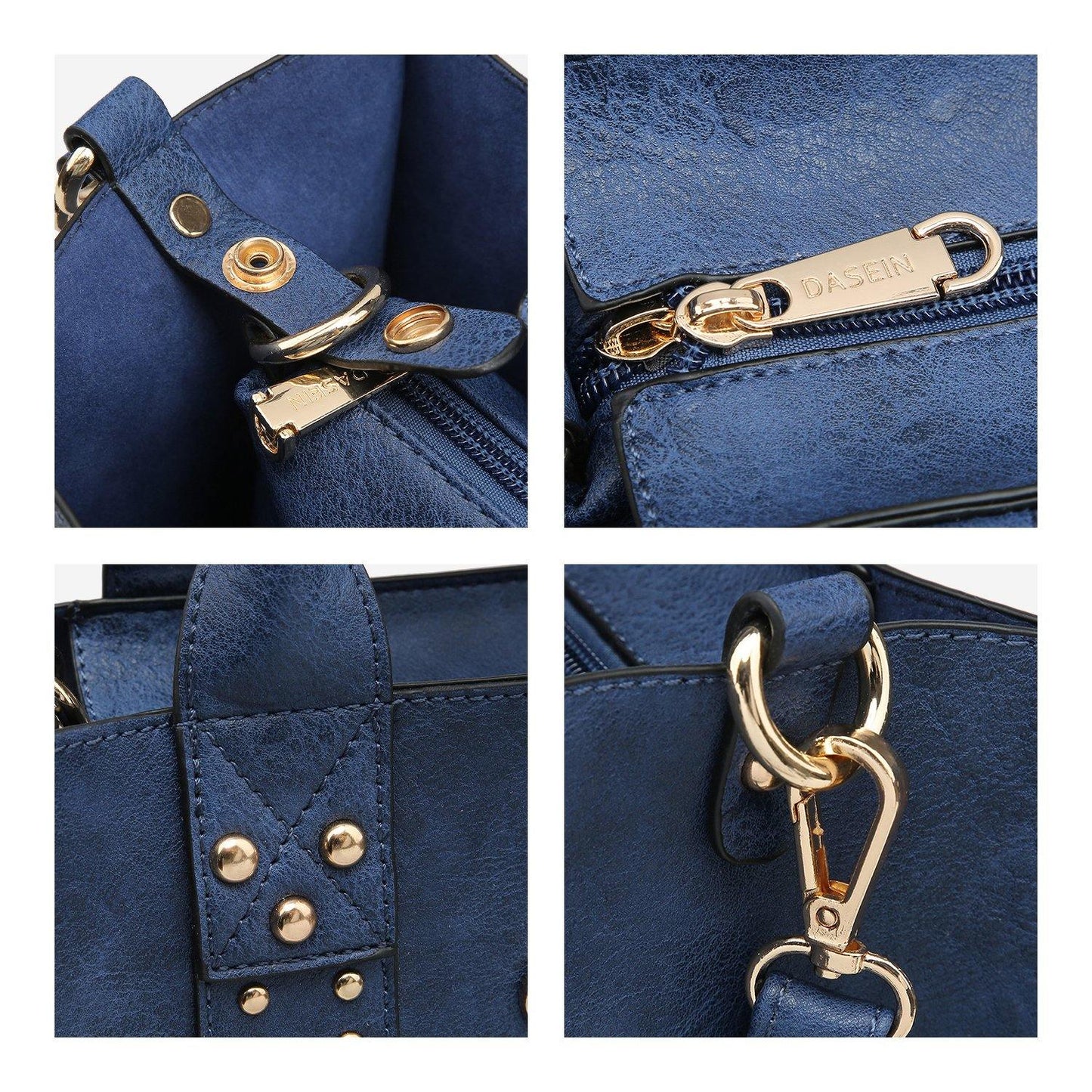 Studded 3-in-1 Top Handle Tote Handbag l Dasein - Dasein Bags