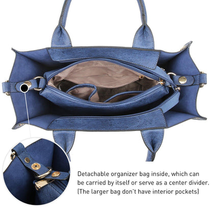 Studded 3-in-1 Top Handle Tote Handbag l Dasein - Dasein Bags