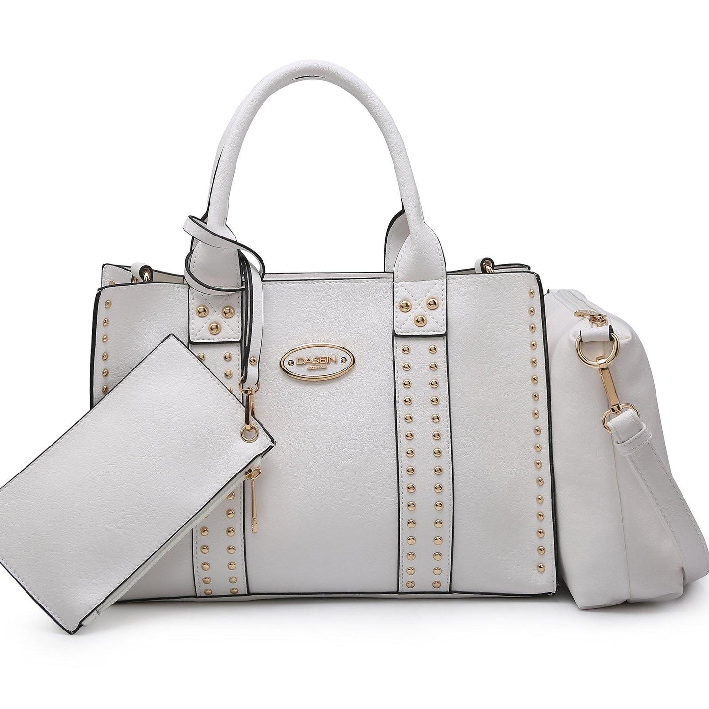 Studded 3-in-1 Top Handle Tote Handbag l Dasein - Dasein Bags