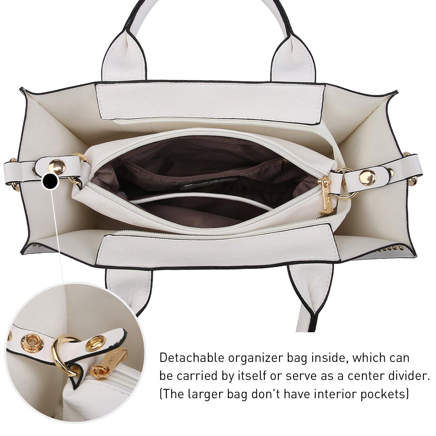 Studded 3-in-1 Top Handle Tote Handbag l Dasein - Dasein Bags