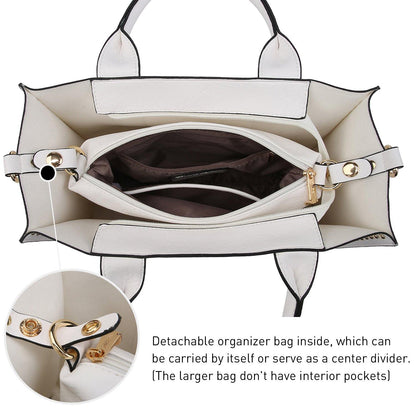 Studded 3-in-1 Top Handle Tote Handbag l Dasein - Dasein Bags