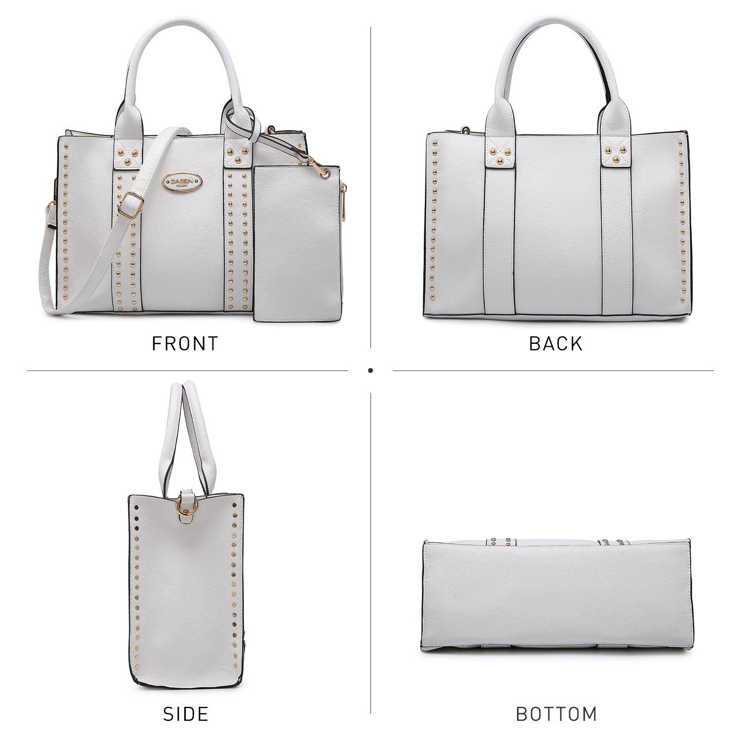 Studded 3-in-1 Top Handle Tote Handbag l Dasein - Dasein Bags