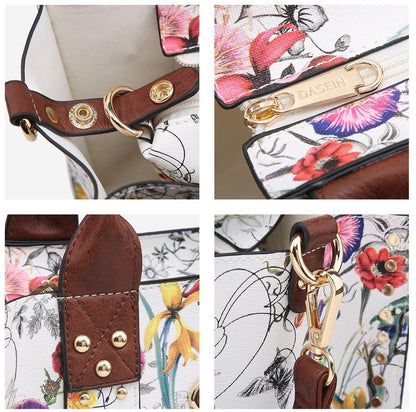 Studded 3-in-1 Top Handle Tote Handbag l Dasein - Dasein Bags