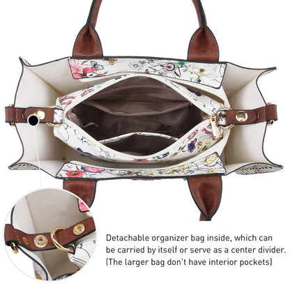 Studded 3-in-1 Top Handle Tote Handbag l Dasein - Dasein Bags