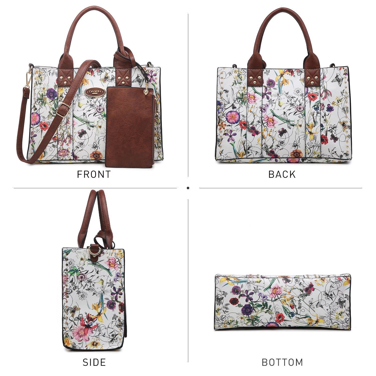 Studded 3-in-1 Top Handle Tote Handbag l Dasein - Dasein Bags