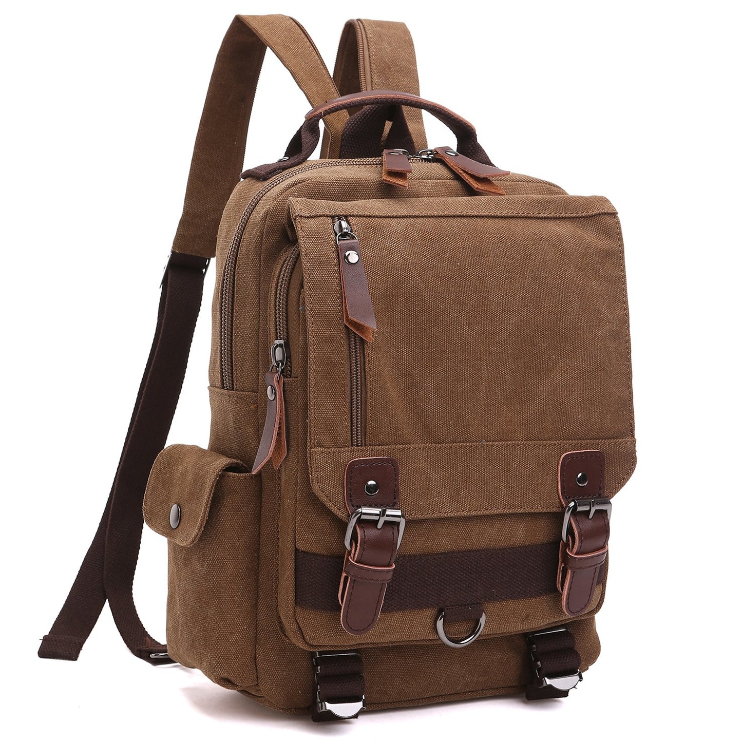 Vintage Unisex Canvas Backpack-Backpacks & Bookbags-Dasein Bags
