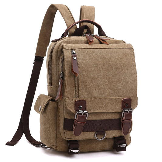 Vintage Unisex Canvas Backpack-Backpacks & Bookbags-Dasein Bags