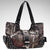 Mossy Oak Studded Camouflage Shoulder Bag w/ Rhinestone Buckle - Dasein Bags