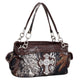 Mossy Wide Camouflage Shoulder Bag with Rhinestone Cross