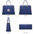 Metal Edged Emblem Handbag with Matching Wallet - Dasein Bags