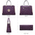 Metal Edged Emblem Handbag with Matching Wallet - Dasein Bags