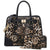 Two-Tone Handbag with Matching Wallet - Dasein Bags