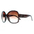 Anais Gvani Round Box Frame Fashion Sunglasses - Coffee - Dasein Bags