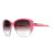 Classic Round Sunglasses w/ Soft Pointy Angles and Side Metallic Accent - Pink - Dasein Bags