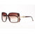 Classic Square Frame Sunglasses w/ Gold Lined Accent - Brown - Dasein Bags