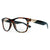 Round Square Plastic Optical Frames w/ UV Protection - Black/Red/Beige Marble - Dasein Bags