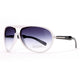 Women's Thick Frame Aviator Sunglasses w/ Stripe Accent