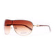 Shield Frame Fashion Sunglasses w/ Transparent Accented Sides