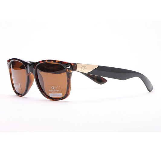 Classic Wayfarer Frame Sunglasses - Brown Marble - Dasein Bags