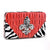 Croco Embossed Wallet with Zebra Trim and Rhinestone Fleur de Lis - Dasein Bags