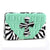 Croco Embossed Wallet with Zebra Trim and Rhinestone Cross - Dasein Bags