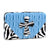 Croco Embossed Wallet with Zebra Trim and Rhinestone Cross - Dasein Bags