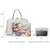 Metal Edged Emblem Handbag with Matching Wallet - Dasein Bags