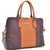 Colorblock Slim Briefcase with Removable Shoulder Strap - Dasein Bags