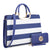 Saffiano Striped Briefcase Handbag-Handbags & Purses-Dasein Bags