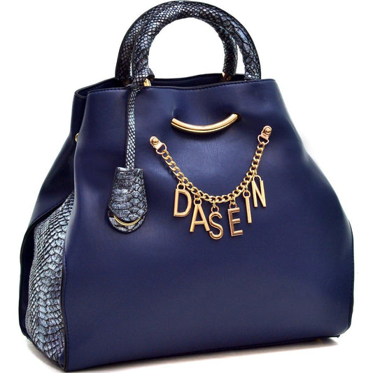 Dasein Charm Tote Bag with Embossed Trim - Dasein Bags