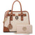 Two-Tone Handbag with Matching Wallet-Handbags & Purses-Dasein Bags