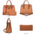 Two-Tone Handbag with Matching Wallet - Dasein Bags