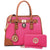 Two-Tone Handbag with Matching Wallet-Handbags & Purses-Dasein Bags