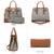 Two-Tone Handbag with Matching Wallet - Dasein Bags