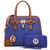 Two-Tone Handbag with Matching Wallet-Handbags & Purses-Dasein Bags