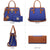 Two-Tone Handbag with Matching Wallet - Dasein Bags