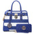 Two-Tone Handbag with Matching Wallet-Handbags & Purses-Dasein Bags