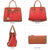 Two-Tone Handbag with Matching Wallet - Dasein Bags