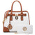 Two-Tone Handbag with Matching Wallet-Handbags & Purses-Dasein Bags