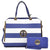 Striped Emblem Handbag with Matching Wallet-Handbags & Purses-Dasein Bags