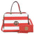 Striped Emblem Handbag with Matching Wallet-Handbags & Purses-Dasein Bags