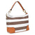 Striped Corner Patched Hobo Bag-Hobo-Dasein Bags