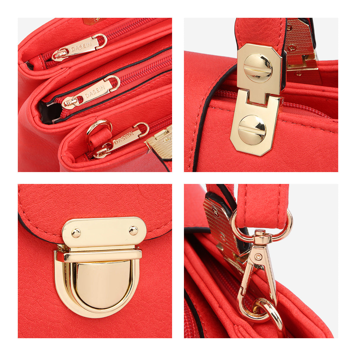 Women Solid Color Medium Top Handle Tote Bag Vegan Leather l Dasein