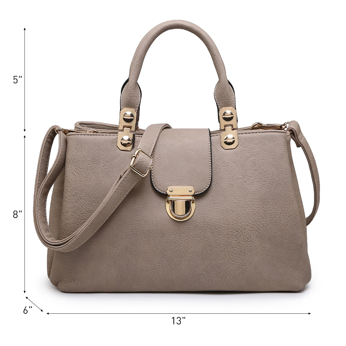 Women Solid Color Medium Top Handle Tote Bag Vegan Leather l Dasein