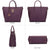 Solid-Color Emblem Tote Handbag - Dasein Bags