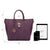 Solid-Color Emblem Tote Handbag - Dasein Bags